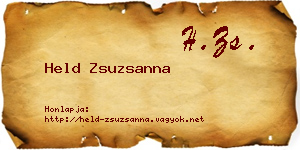 Held Zsuzsanna névjegykártya