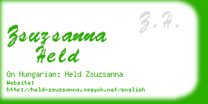 zsuzsanna held business card